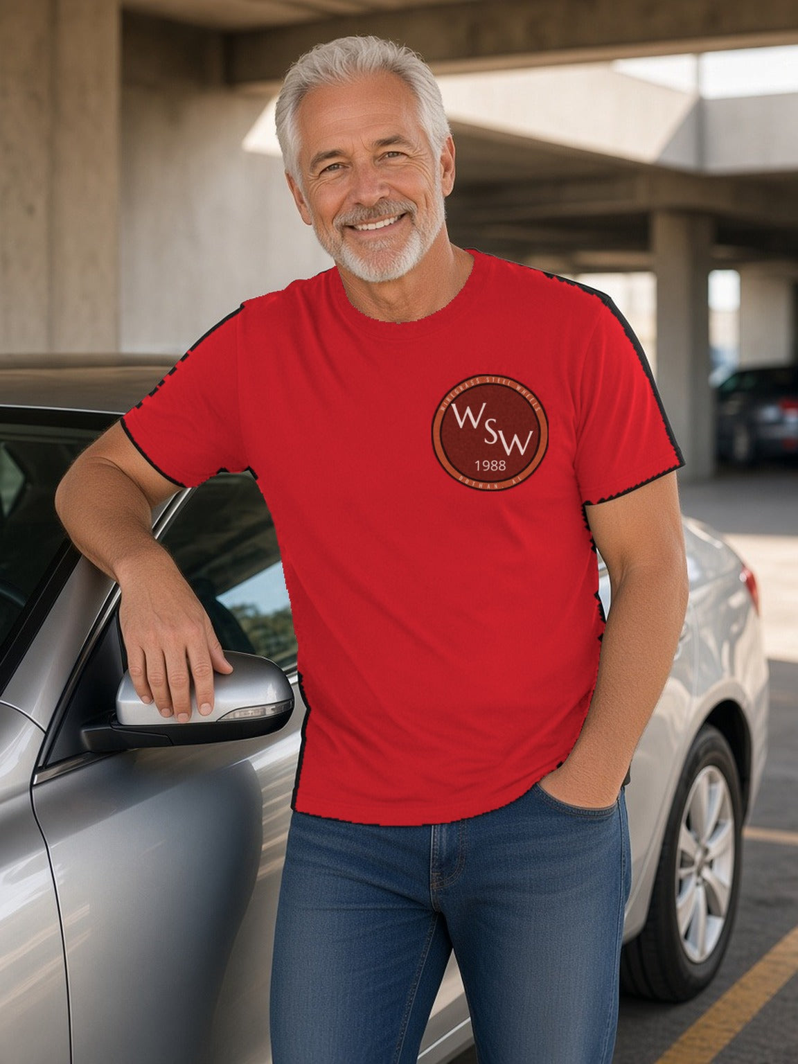 Wiregrass Steel Wheels Tee (Polyester) – True Red