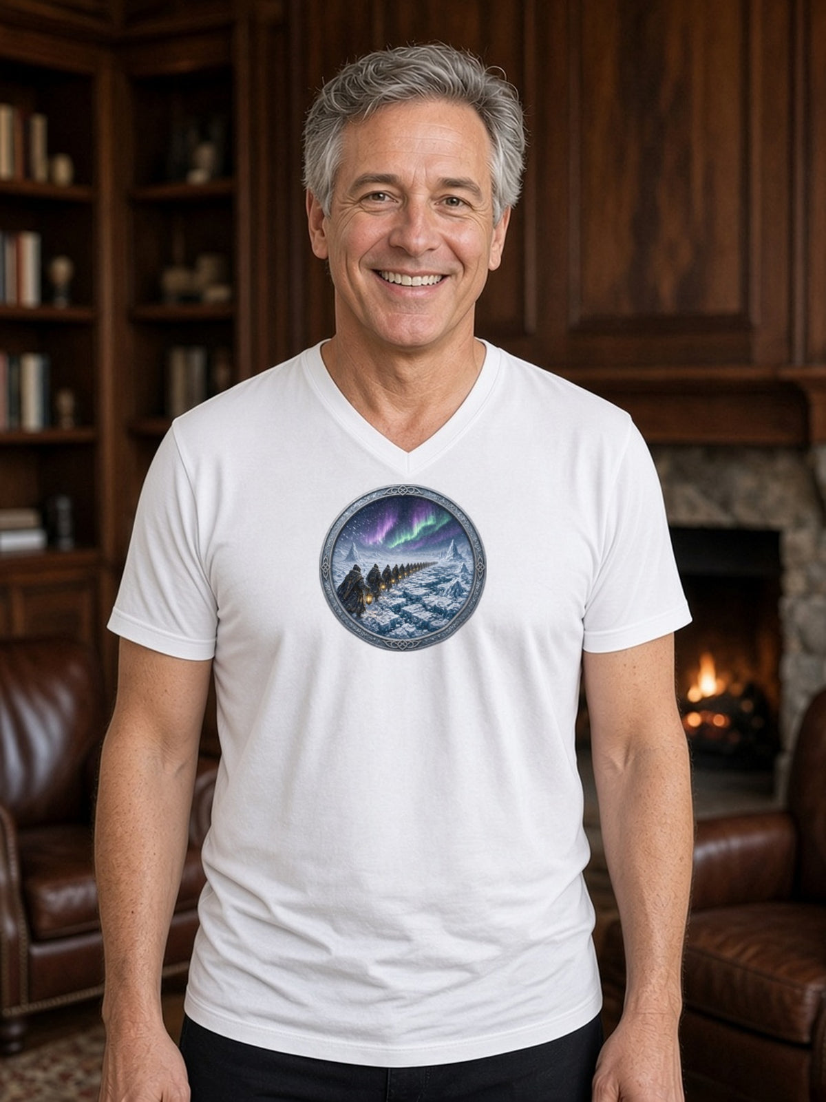 March of the Lantern Bearers V-Neck Tee - White