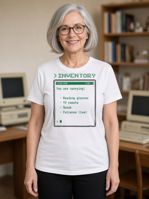>INVENTORY Text Adventure Tee - White