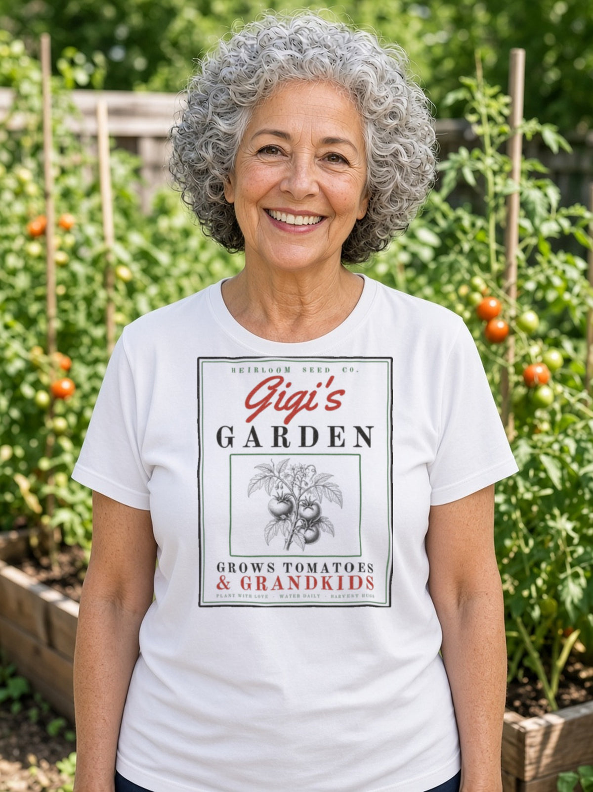Gigi's Garden Seed Packet Tee - White