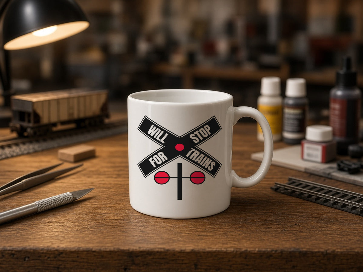 Will Stop For Trains Mug
