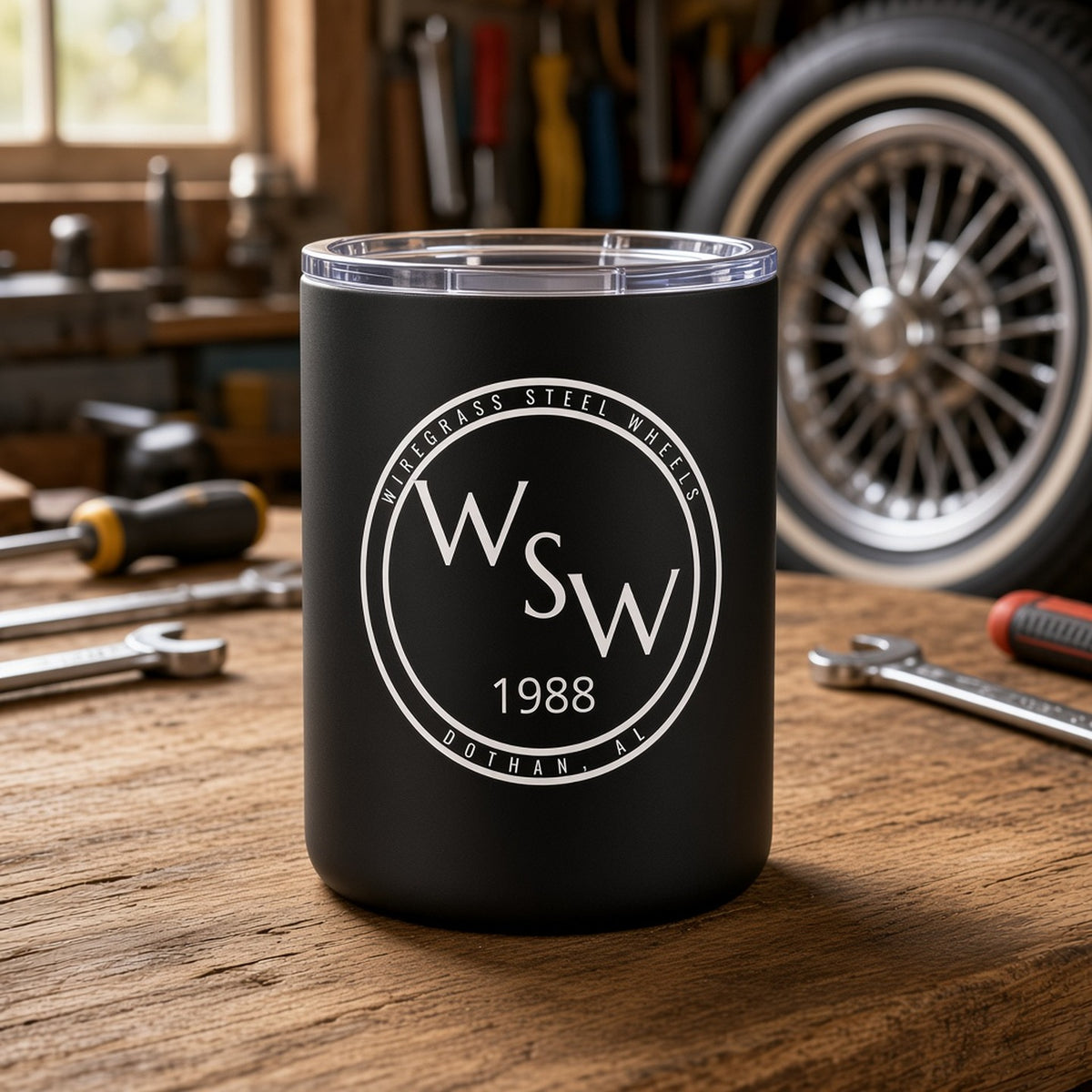Wiregrass Steel Wheels Insulated Tumbler 10oz