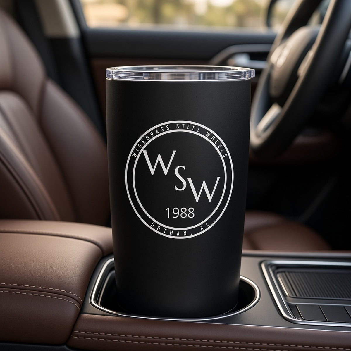 Wiregrass Steel Wheels Insulated Tumbler 20oz