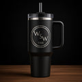 Wiregrass Steel Wheels Insulated Tumbler 40oz Engraved